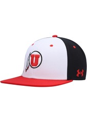 Men's Under Armour White Utah Utes Baseball Flex Fit Hat