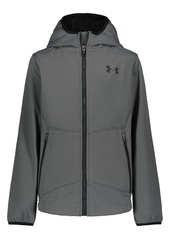 Under Armour Kids' UA Sim Water Repellent Softshell Jacket in Pitch Gray at Nordstrom
