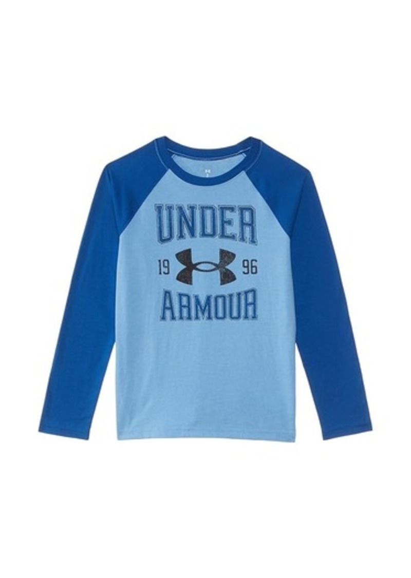 Under Armour Ua Wordmark Raglan Long Sleeve Tee (Little Kids/Big Kids)