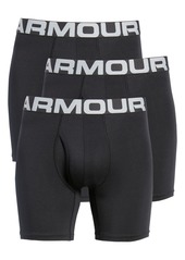 Under Armour 3-Pack Charged Cotton(R) 6" Boxerjock(R) Boxer Briefs in Black /Black /Black at Nordstrom