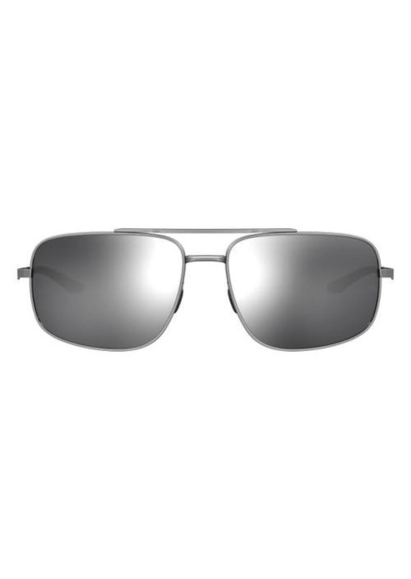 Under Armour 59mm Polarized Mirrored Aviator Sunglasses