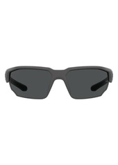 Under Armour 70mm Polarized Oversize Sport Sunglasses