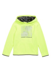 Under Armour Armour Fleece(R) Logo Graphic Hoodie in High-Vis Yellow //Graphite at Nordstrom