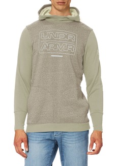 Under Armour Baseline Fleece Pullover Hood Range Khaki Medium Heather (237)/Onyx White