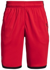 Under Armour Big Boys Stunt Moisture Wick 3.0 Active Shorts - Circuit Teal / Hydro Teal / High-vis Yel