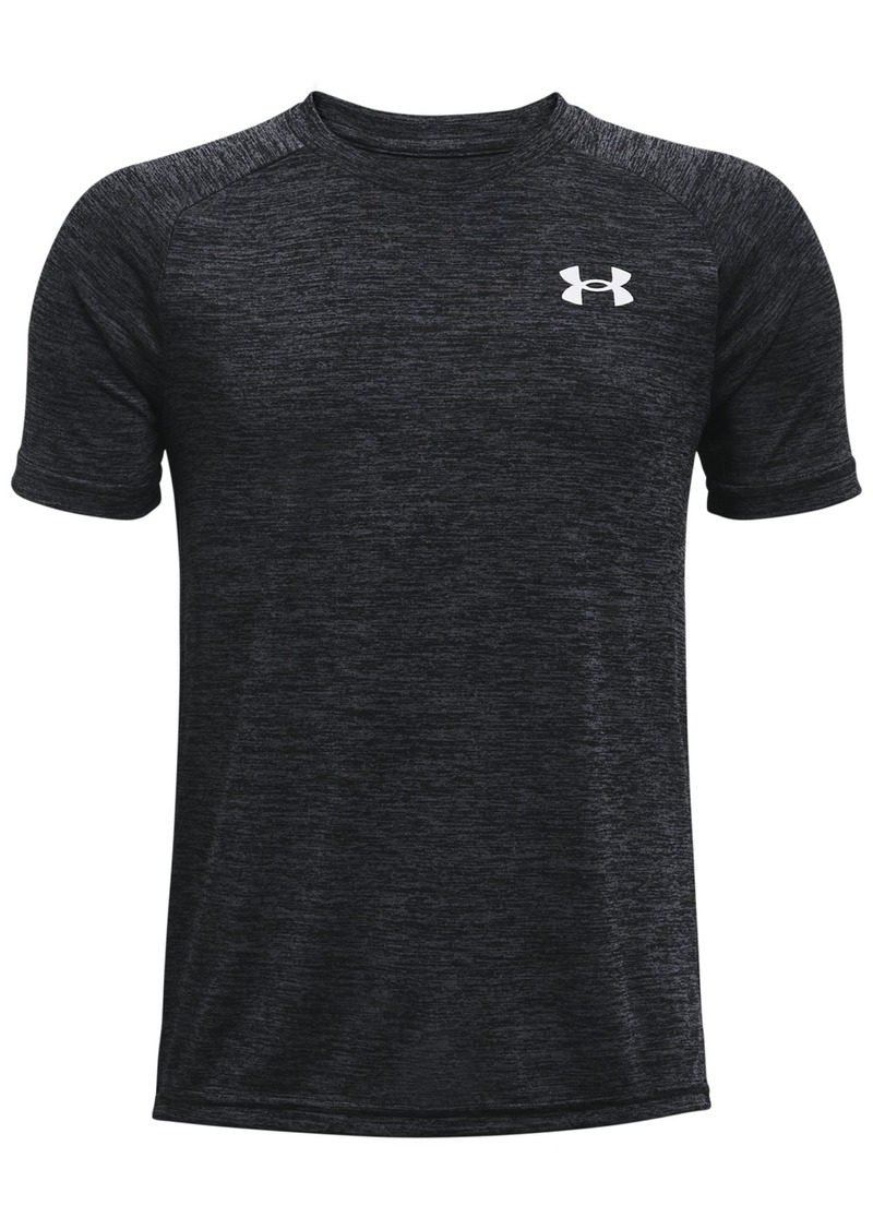 Under Armour Big Boys Tech 2.0 Short Sleeve T-shirt - Black / / White