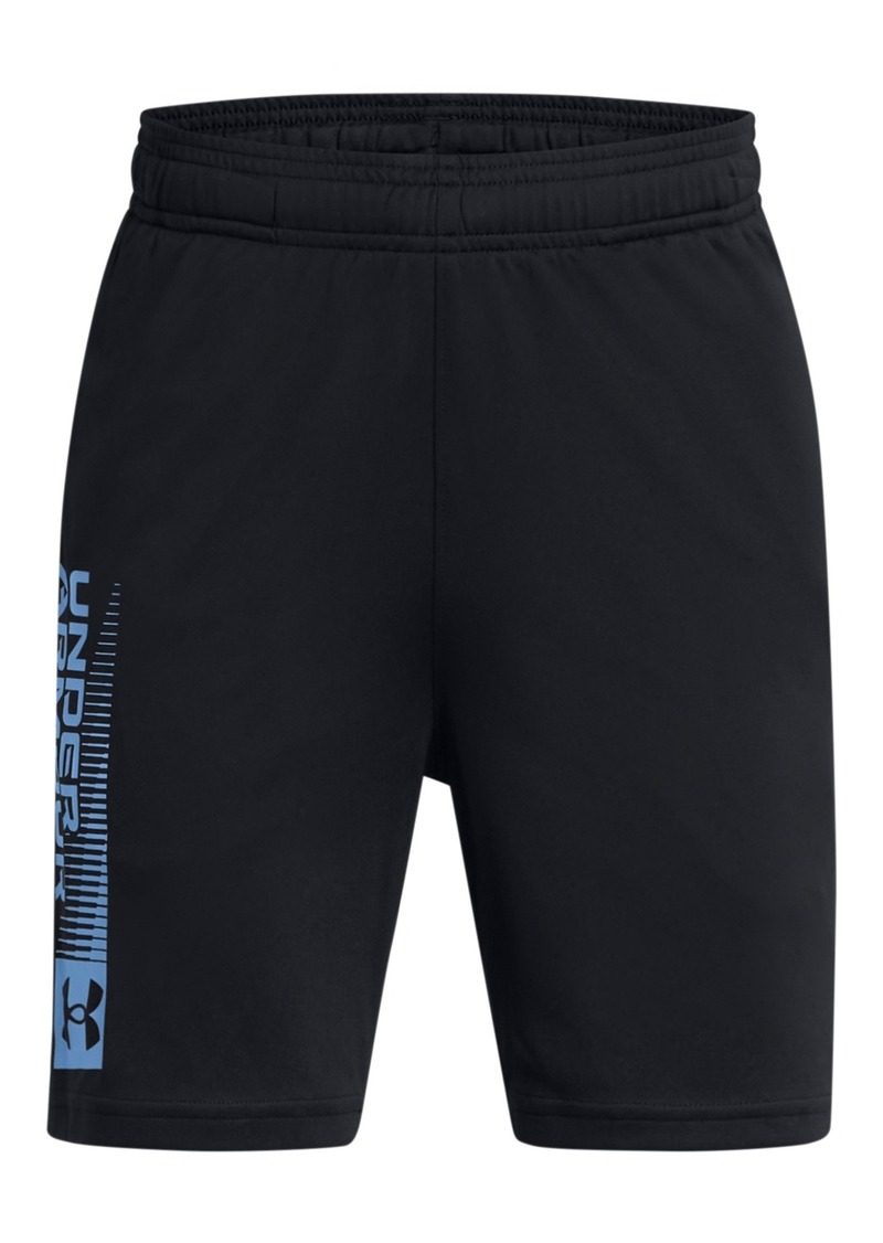 Under Armour Big Boys Tech Wordmark Shorts - Black/horizon Blue