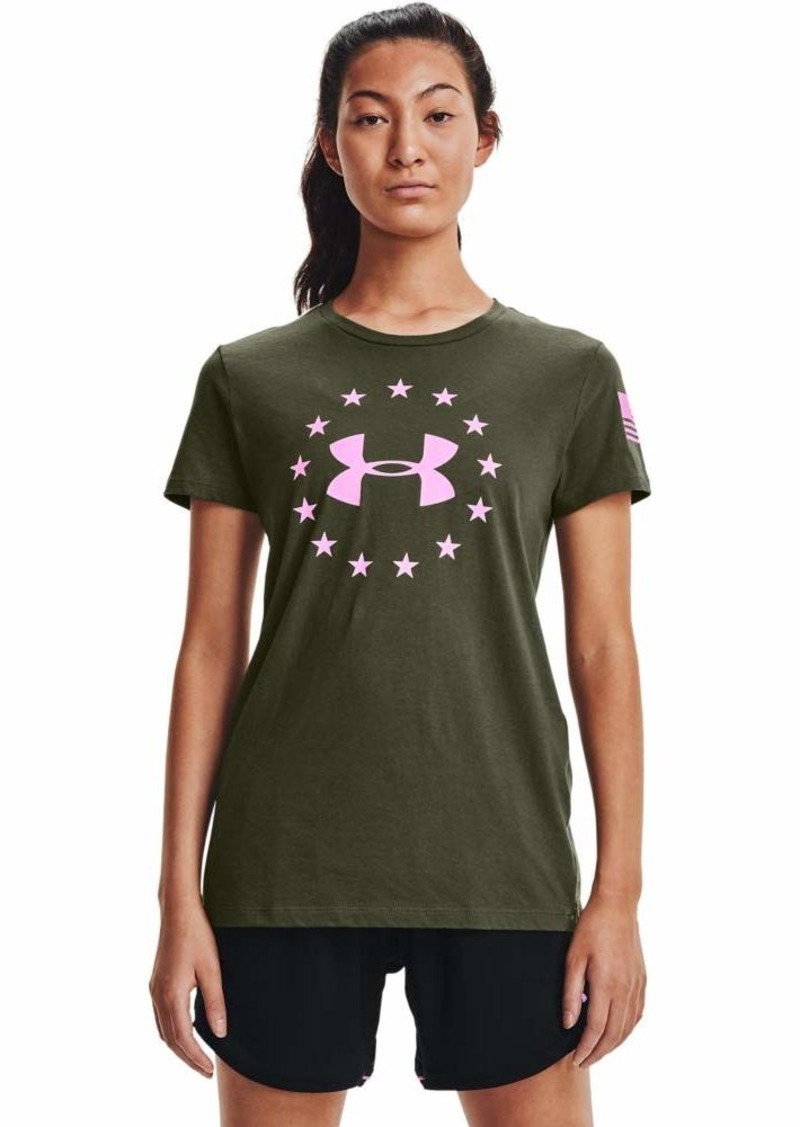 Under Armour Freedom Logo T-shirt Marine Od Green/Stellar Pink