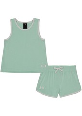 Under Armour Womens Sleeve Set Durable Stretch Lightweight T-Shirt And Shorts Set   US