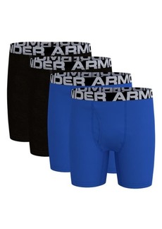 Under Armour Kids' 4-Pack HeatGear® Boxer Briefs in Ultra Blue at Nordstrom