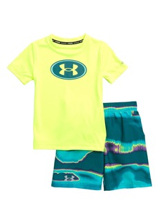 Under Armour Kids' Mercury Performance T-Shirt & Shorts Set in High Vis Yellow at Nordstrom Rack