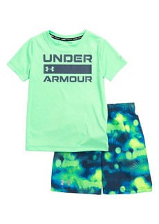 Under Armour Kids' Tropical Flare Swim Set in Matrix Green at Nordstrom Rack