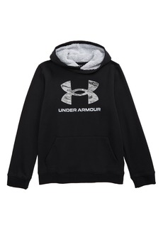 Under Armour Kids' UA Half Tone Logo Hoodie in Black at Nordstrom