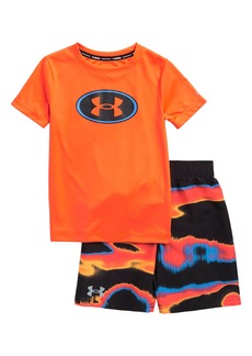 Under Armour Kids' UA Mercury T-Shirt & Shorts Set in Phoenix Fire at Nordstrom Rack