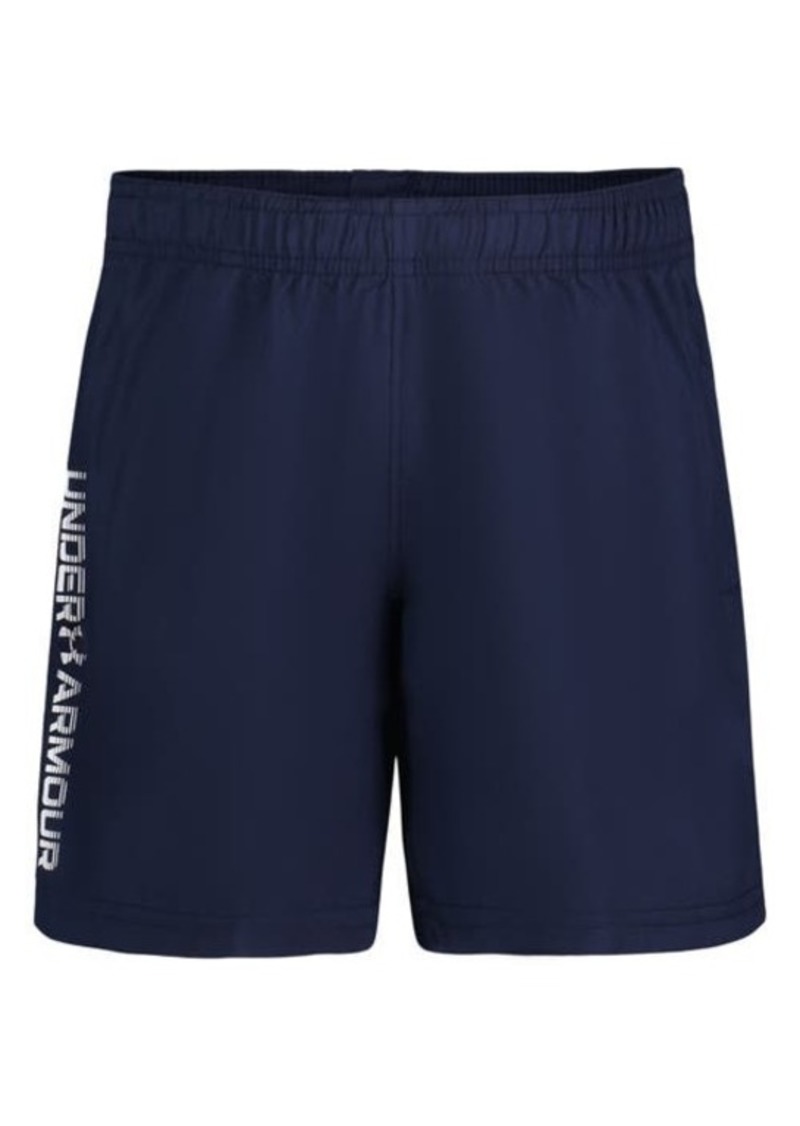 Under Armour Kids' Woven Wordmark Performance Athletic Shorts
