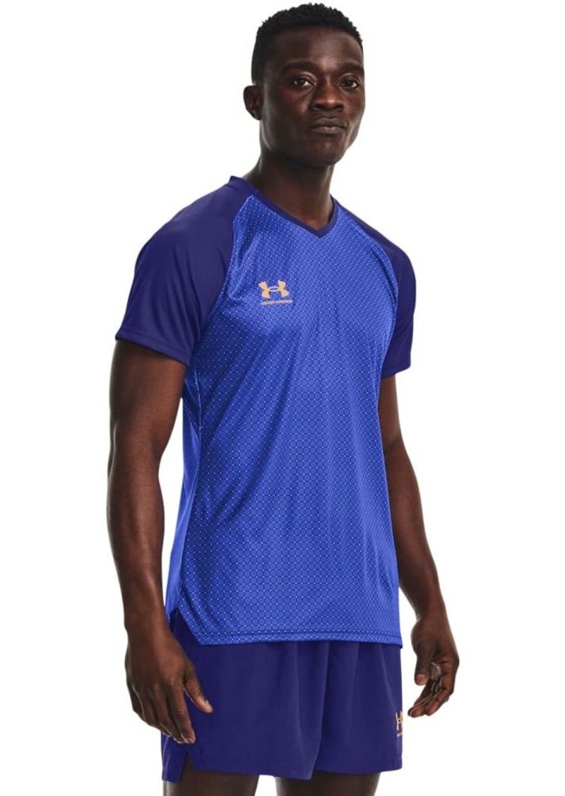 Under Armour Men's Accelerate Short Sleeve T-Shirt (486) Versa Blue/Bauhaus Blue/Orange Shock