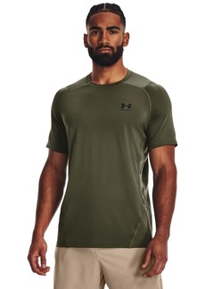 Under Armour Men's Armour HeatGear Fitted Short-Sleeve T-Shirt (390) Marine OD Green / / Black