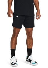 Under Armour Men's Baseline Basketball Shorts (001) Black/White/White