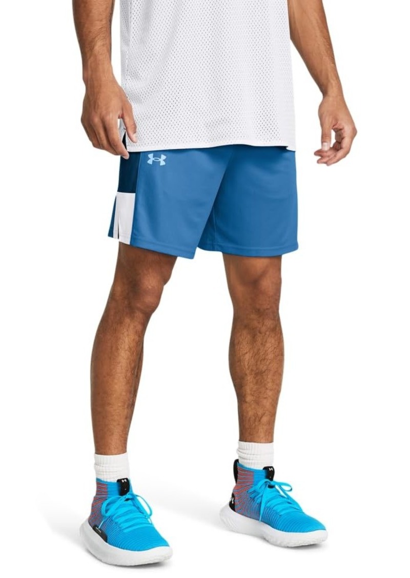 Under Armour Men's Baseline Basketball Shorts (444) Viral Blue/Photon Blue/White