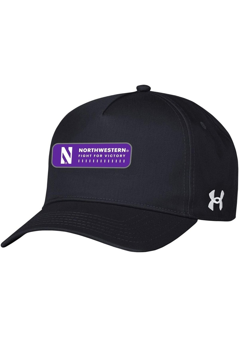 Under Armour Men's Black Northwestern Wildcats 2023 Sideline Adjustable Hat - Black