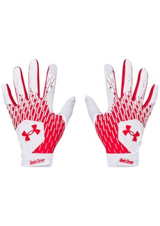 Under Armour Men's Clean Up Baseball Gloves (105) White/Red/Red