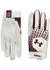 Under Armour Men's Clean Up Baseball Gloves (106) White/Maroon/Maroon