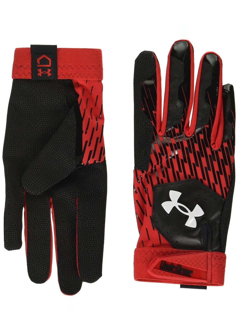 Under Armour Men's Clean Up Baseball Gloves (001) Black/Red/White