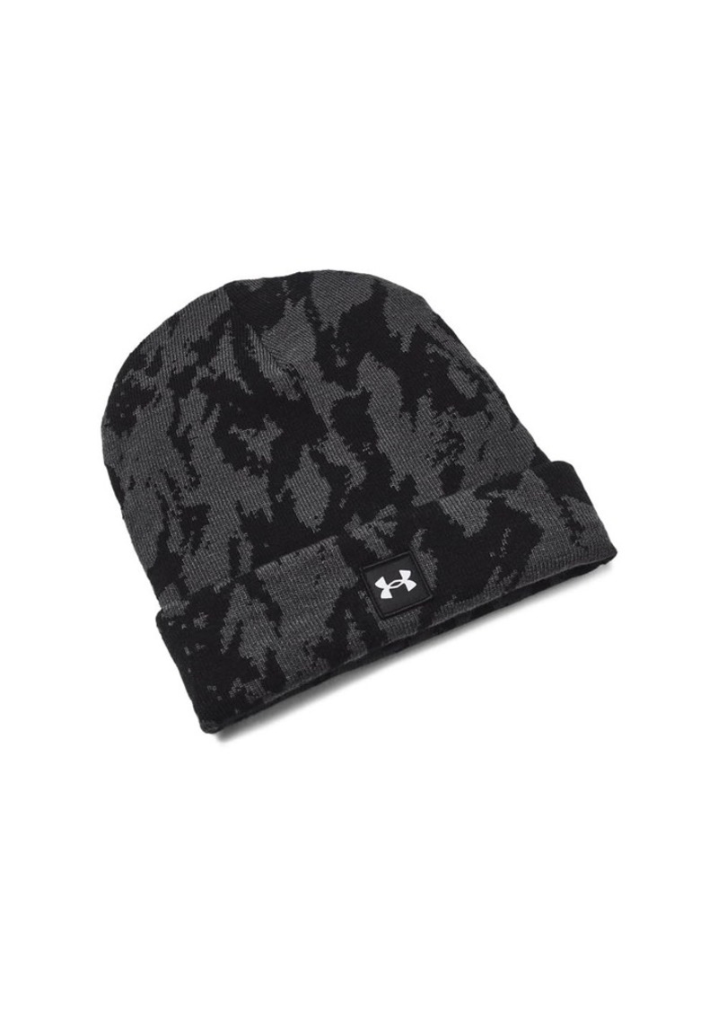 Under Armour Mens Halftime Novely Cuff Beanie (010) Jet Gray/Black/White  Fits Most