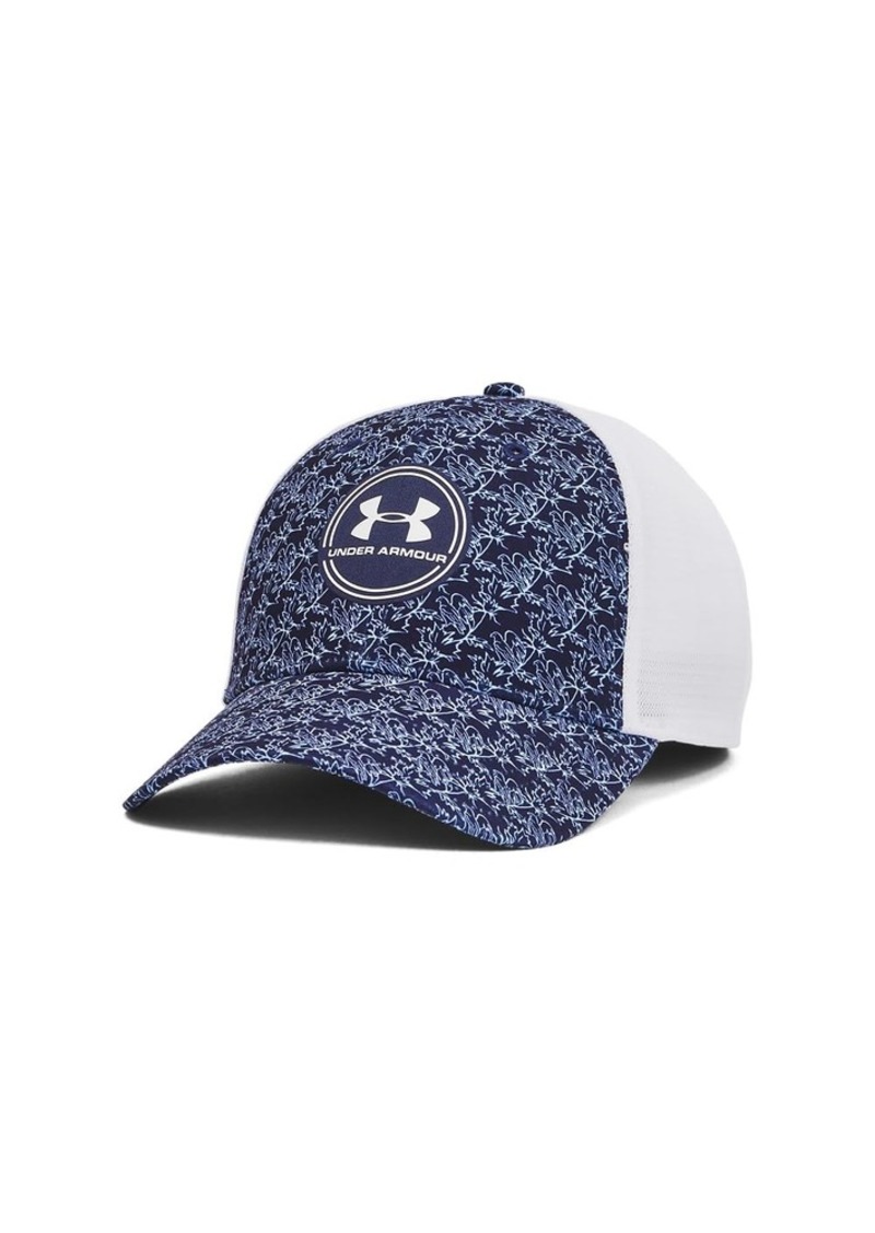 Under Armour Men's Iso-chill Driver Mesh Adjustable Hat (412) Midnight Navy/Midnight Navy/White  Fits Most