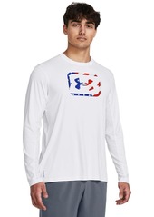 Under Armour Men's Iso-Chill Freedom Hook Long Sleeve (100) White/Royal/Red