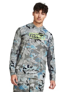 Under Armour Men's Iso-Chill Shorebreak Camo Hoodie (012) Pitch Gray/Pitch Gray/Lime Surge
