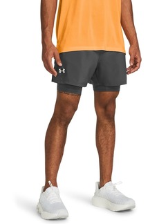 Under Armour Men's Launch Run 5-inch 2-in-1 Shorts (025) Castlerock/Castlerock/Reflective