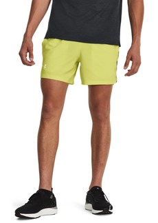 Under Armour Men's Launch 5-inch Shorts (743) Lime Yellow/Marine Od Green/Reflective