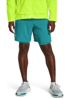 Under Armour Men's Launch Run 7-inch 2-in-1 Shorts (464) Circuit Teal/Circuit Teal/Reflective