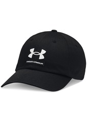 Under Armour Men's Logo Embroidered Twill Hat - Black / Black / White