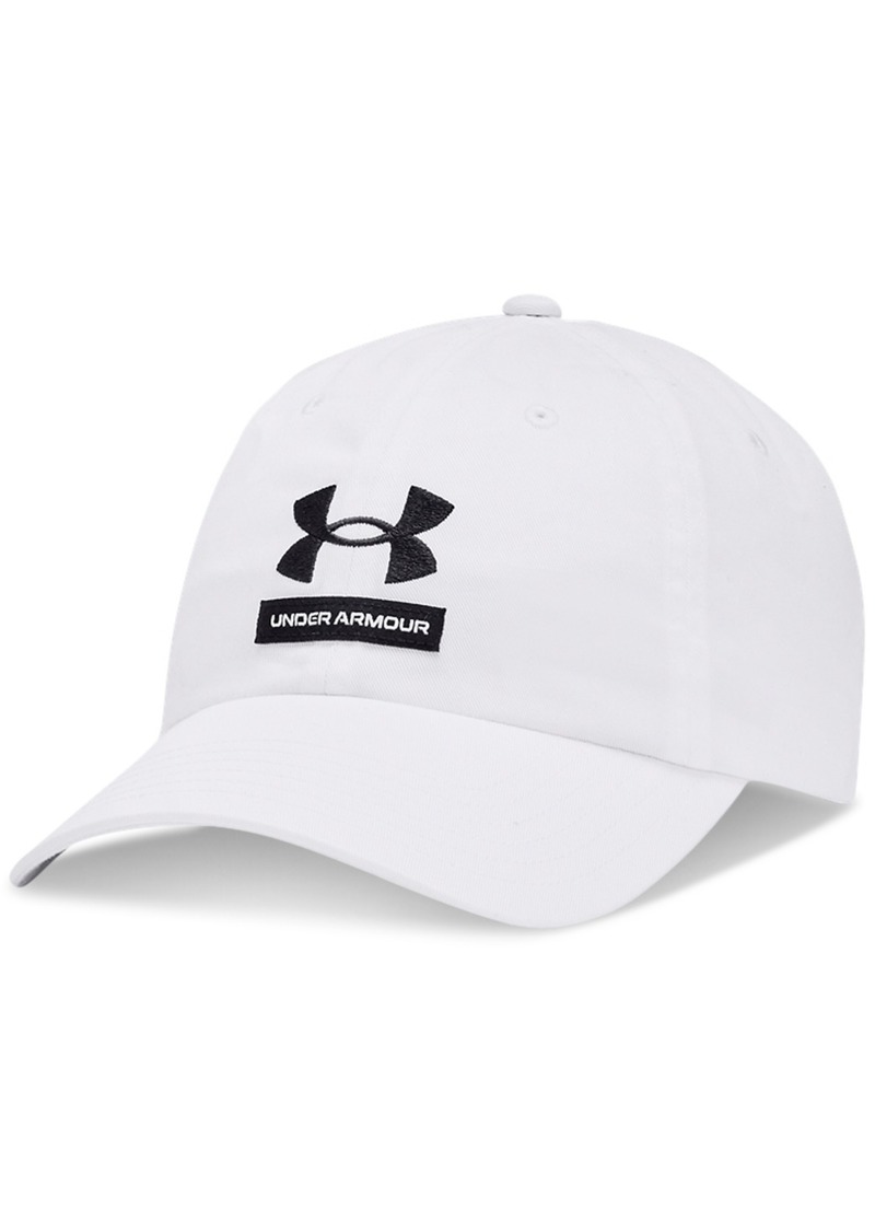 Under Armour Men's Logo Embroidered Twill Hat - White / White / Black