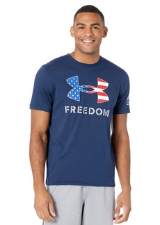 Under Armour Men's New Freedom Logo T-Shirt (409) Academy/Red/Steel