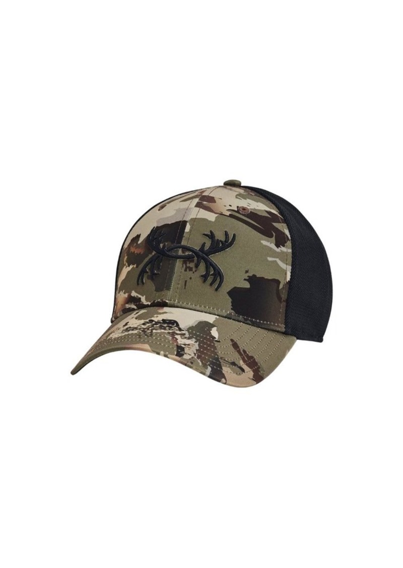 Under Armour Men's Outdoor Antler Trucker Hat (988) UA Forest 2.0 Camo/Black/Black  Fits Most