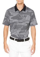 Under Armour Men's Playoff 2.0 Short Sleeve Jacquard Polo (001) Black/White/Black