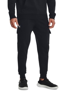 Under Armour Men's Rival Fleece Cargo Jogger Pants - Black /Wht