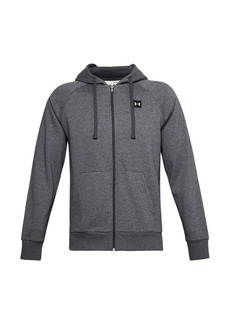 Under Armour Mens Rival Fleece Full Zip Hoodie (Light Grey Heather/Onyx White) - XL - Also in: S, M, L, XXL, 3XL