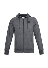Under Armour Mens Rival Fleece Full Zip Hoodie (Light Grey Heather/Onyx White) - XXL - Also in: 3XL