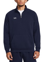 Under Armour Men's Rival Fleece Quarter-Zip Pullover - Black /Wht