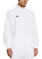 Under Armour Men's Rival Fleece Quarter-Zip Pullover - Black /Wht