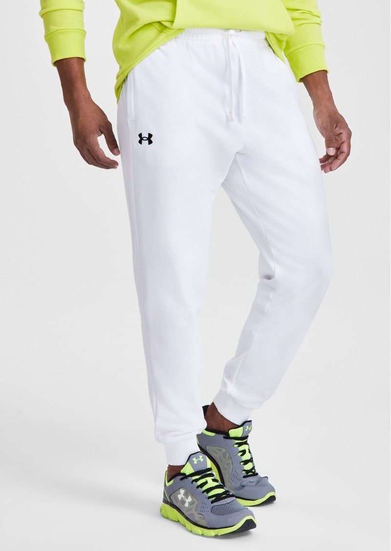 Under Armour Men's Rival Tapered-Fit Fleece Joggers - White