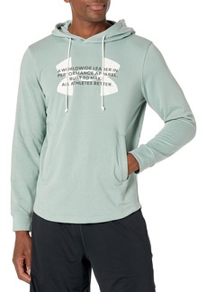 Under Armour Mens Rival Terry Logo Hoodie (781) Opal Green/Black/Onyx White