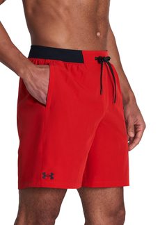 Under Armour Mens Comfort Waistband Trunks Shorts with Drawstring Closure & Full Elastic Waistband Swim Trunks   US