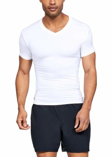Under Armour Men's Tactical HeatGear Compression V-Neck T-Shirt SM White