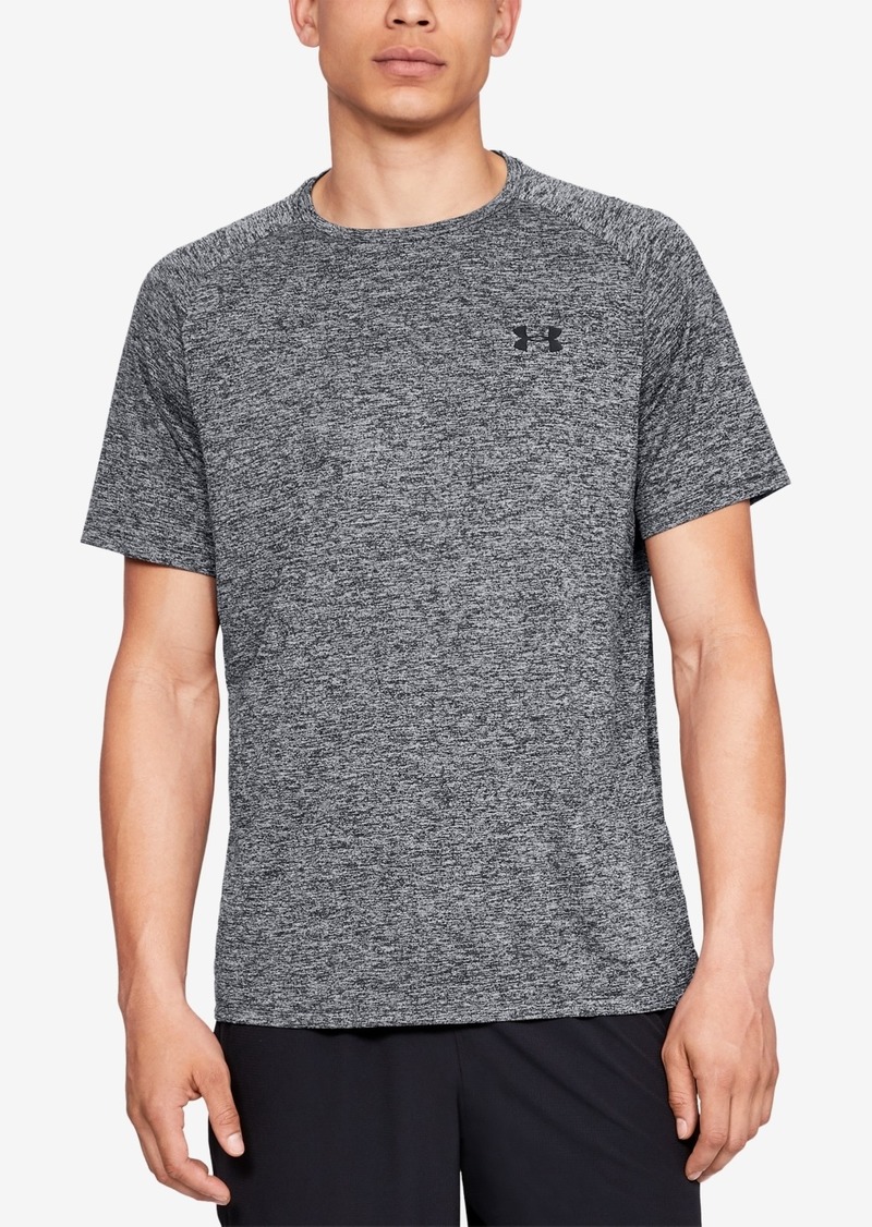 Under Armour Men's Tech Short Sleeve - Black Heather/Black