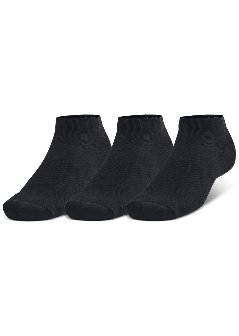 Under Armour Men's Training Cotton 3-Pk. Moisture-Wicking Low-Cut Socks - Black